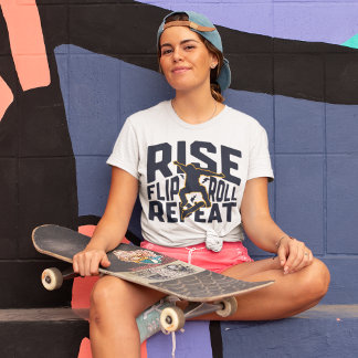 T-shirt Streetwear Skateboard Rise Flip Roll Repea