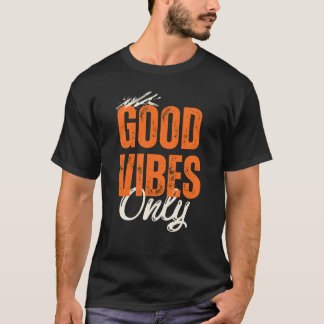 T-Shirt Streetwear Urbain Typographie Bonnes Vibra