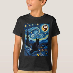 T-shirt Stress Night Black Cat Comma La Kamala Harris 1
