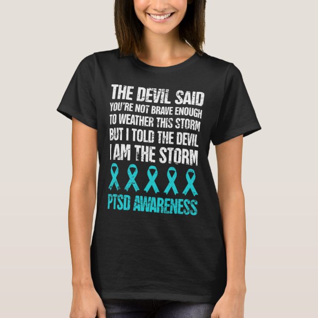 T-shirt Stress post-traumatique stressé Sensibilisation à  (Devant)