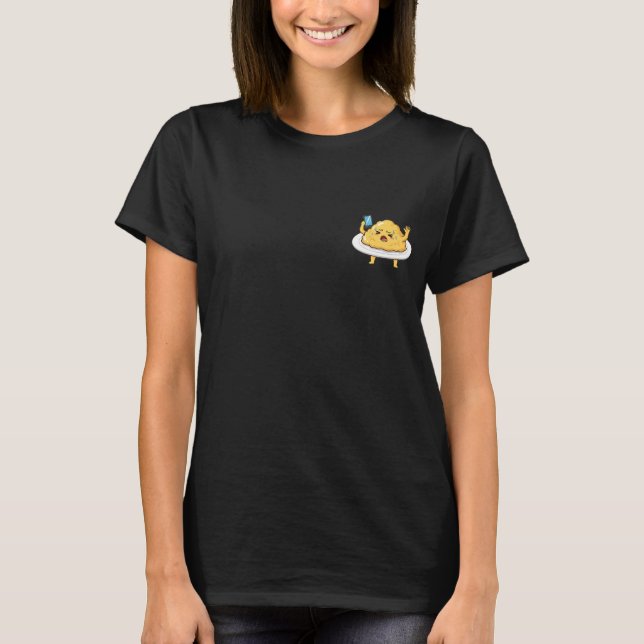 T-shirt Stressed Scrambled Eggs Cartoon (Devant)