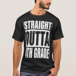 T-shirt Stright Outta 4e année 4e année de l'école Gradu