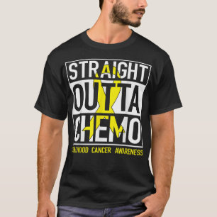 T-shirt Stright Outta Chemo Gold Ribbon Cancer de l'enfanc