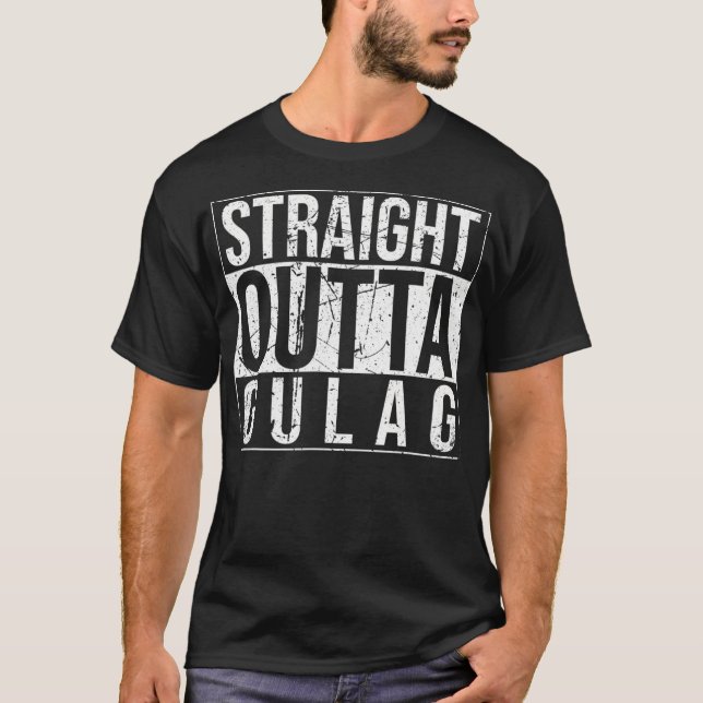 T-shirt Stright Outta Gulag Vidéo Joueur de tireur d'ordin (Devant)
