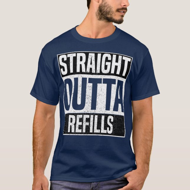 T-shirt Stright Outta recharge Funny Technicien en pharmac (Devant)
