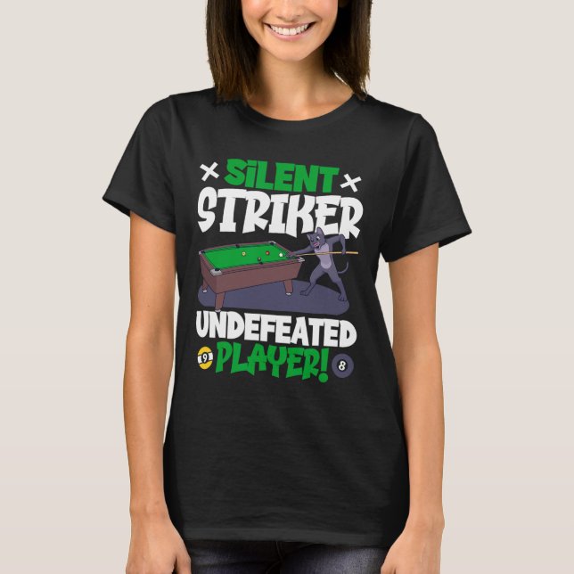 T-shirt Striker Silencieux - Billard Et Chat (Devant)