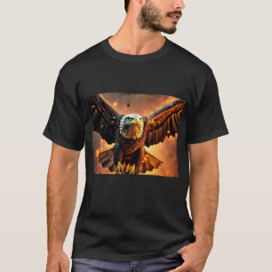 T-shirt "Striking Black Eagle Graphic Tee : Bold et Majest
