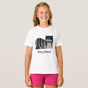 T-Shirt - Striped Cat Friend