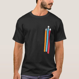 T-shirt Stripes De Course Spatiale Hommes Drôle
