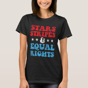 T-shirt Stripes Et Égalité Des Droits 4 Juillet Femmes Pat