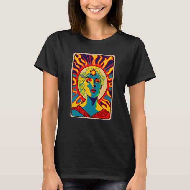 T-shirt Strong Female Tarot Style Warrior Strong Independe (Devant)