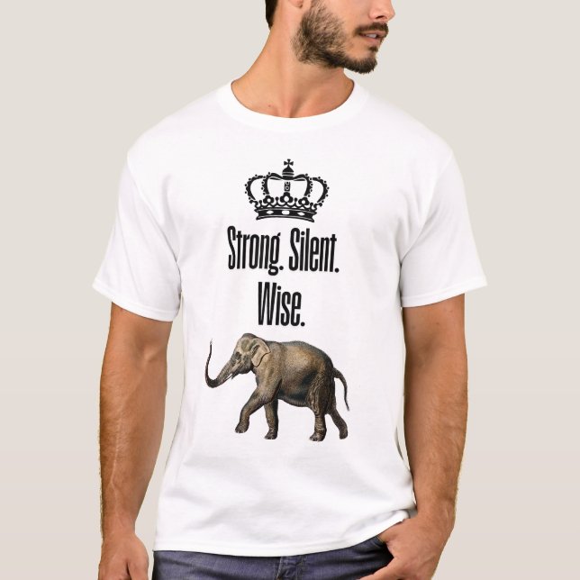 T-shirt Strong. Silencieux. Sage (Devant)