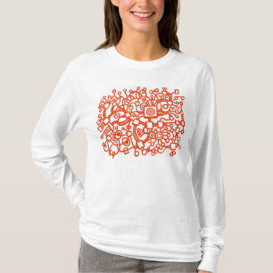 T-shirt Structure Abstraite - Rouge brique