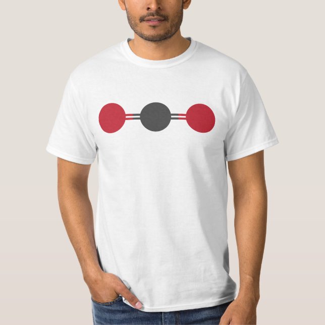 T-shirt Structure moléculaire de CO2 (Devant)