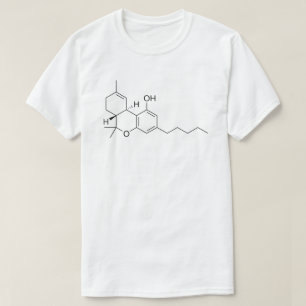 T-shirt Structure moléculaire de Tetrahydrocannabinol