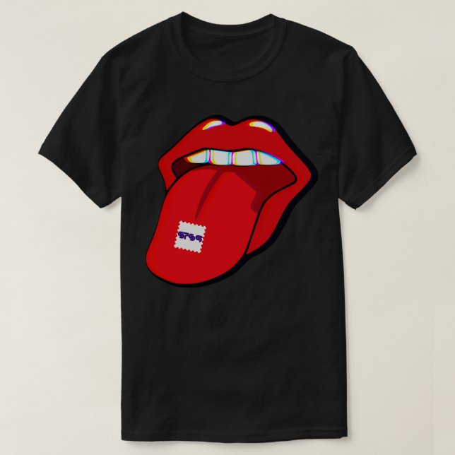 T-shirt STS9 Onglet acide Trippée Langue 1 (Design devant)