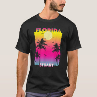 T-shirt Stuart Florida Fl été coucher vintage de soleil