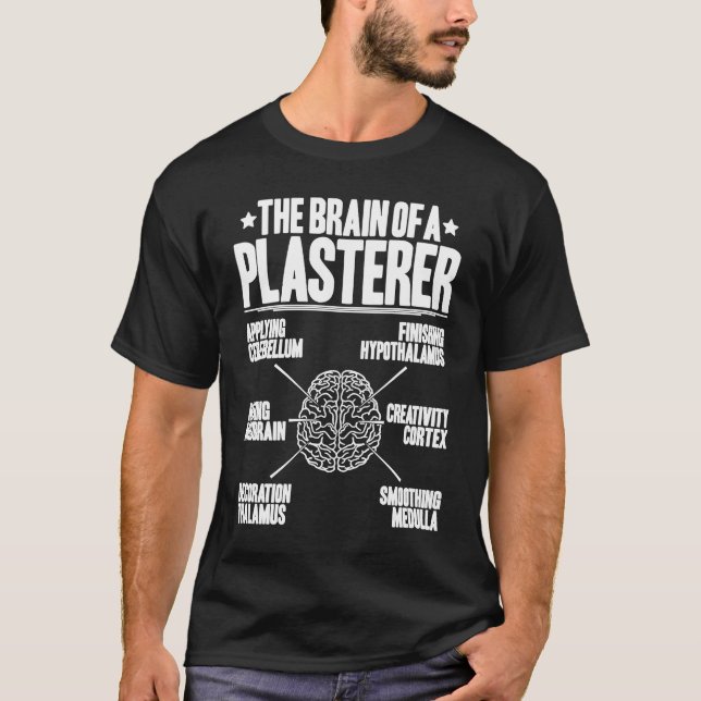 T-shirt Stuccoer Plasterer Cerveau typique (Devant)