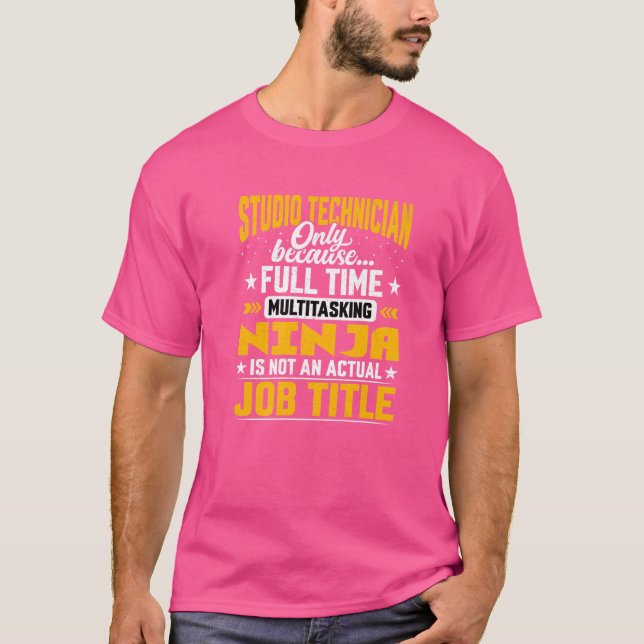 T-shirt Studio Technicien Titre du travail Studio Enregist (Devant)