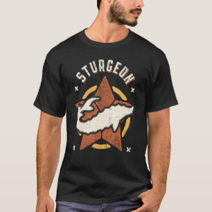 T-shirt Sturgeon Poisson Vintage Retro Classic Animal
