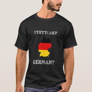 T-shirt Stuttgart Allemagne Vintage Allemagne Drapeau Desi