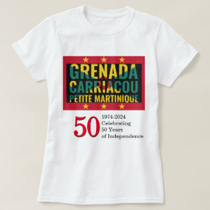 T-shirt Style 2024 GRENADA 50e anniversaire de l'indépenda