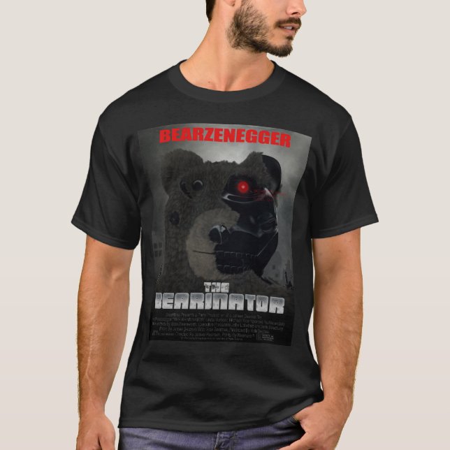 T-Shirt style affiche de film du BEARINATOR (Devant)