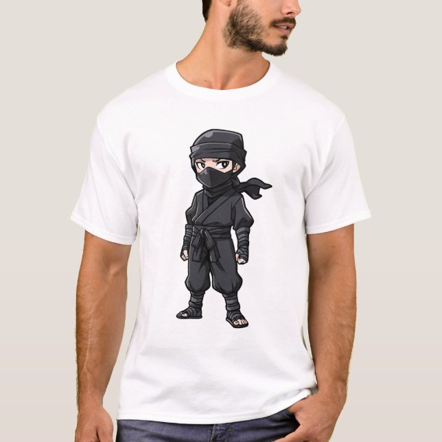 T-shirt Style Anime Ninja Guerriers Garçons Fête d'anniver (Devant)