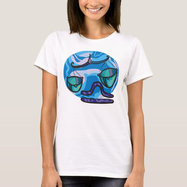 T-shirt Style années 1970 Balance avec Symbole (Devant)