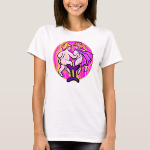 T-shirt Style années 1970 Gemini Peinture avec Symbole