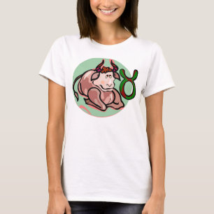 T-shirt Style années 1970 Peinture Taurus avec Symbole