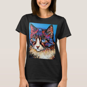 T-shirt Style Art de rue du Portrait de chat