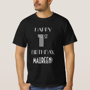 T-shirt Style Art Déco Inspiré 1er Anniversaire
