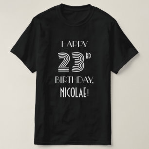 T-shirt Style Art Déco Inspiré 23ème Anniversaire