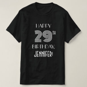 T-shirt Style Art Déco Inspiré 29e Anniversaire Chemise de