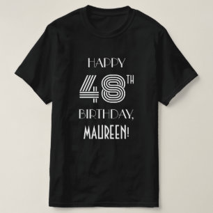 T-shirt Style Art Déco Inspiré 48ème Anniversaire