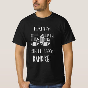 T-shirt Style Art Déco Inspiré 56ème Anniversaire