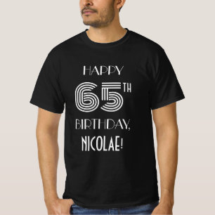 T-shirt Style Art Déco Inspiré 65e Anniversaire