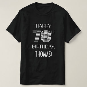 T-shirt Style Art Déco Inspiré 78ème Anniversaire