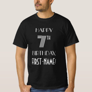 T-shirt Style Art Déco Inspiré 7ème Anniversaire Chemise d