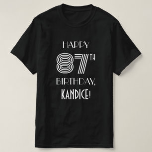T-shirt Style Art déco inspiré 87e anniversaire de la fête