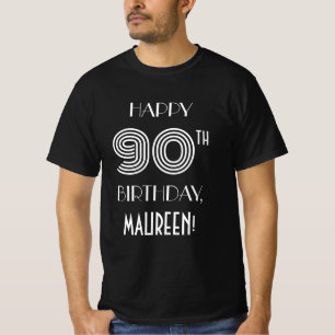 T-shirt Style Art Déco Inspiré 90e Anniversaire