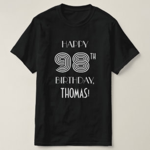 T-shirt Style Art Déco Inspiré 98ème Anniversaire