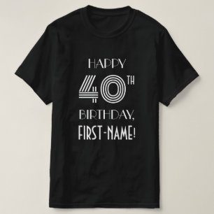 T-shirt Style Art Déco inspiré Chemise de fête du 40e a