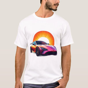 T-shirt Style artistique de voiture de sport aux coups de