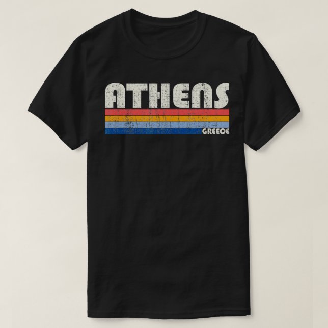 T-shirt Style Athènes Grèce les années 70 80s vintage (Design devant)