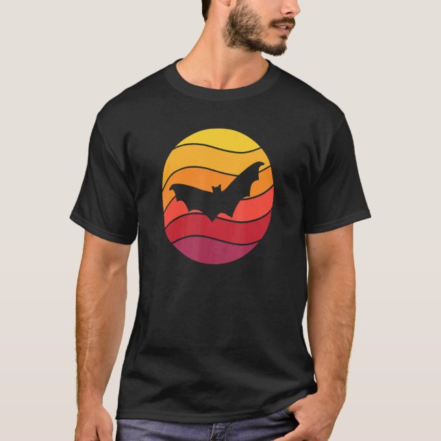 T-shirt Style Bat Retro Vintage (Devant)