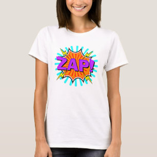 T-shirt Style BD Pop Art Retro Bleu violet orange ZAP