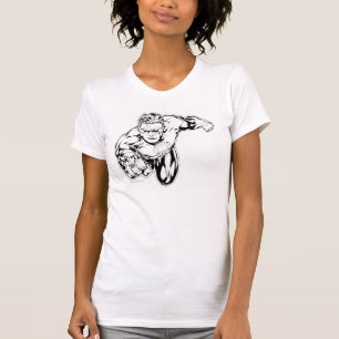 T-shirt Style comique - sonnez dans l'avant, noir et blanc