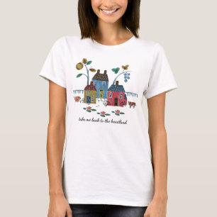 T-shirt Style Country Vintage Americain Cozy Heartland